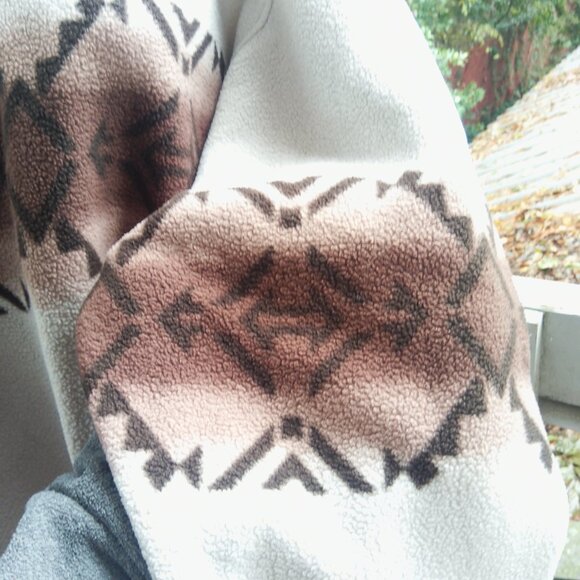 Vintage 90s Aztec Southwestern Pullover Fleece - Picture 7 of 8
